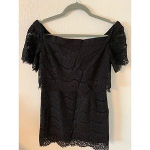Topshop off the shoulder lace dress